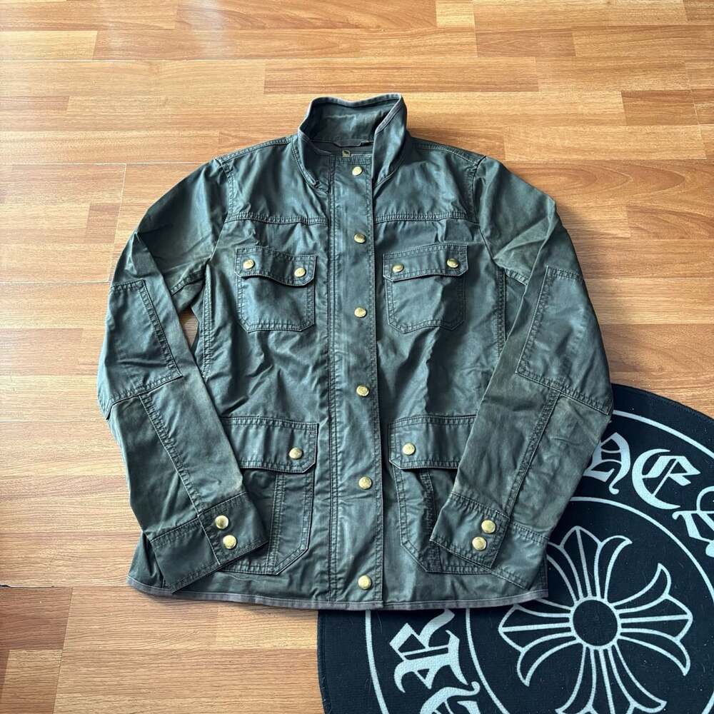 J.Crew Women's Waxed Cotton Field Jacket Olive Green Size S